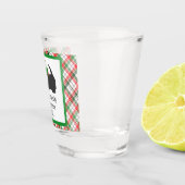 スコテカスタマイズドッグとタータンチェッククリスマス ショットグラス (右)