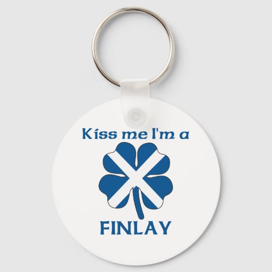 スコテパーソナライズされたィッシュキス私はフィンレー キーホルダー (正面)