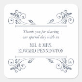 スコネエレガントス結婚ステッカー スクエアシール (正面)