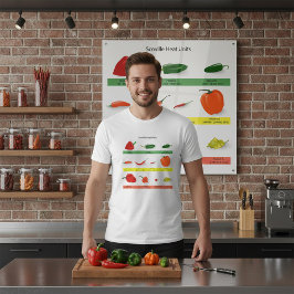スコビル・ヘット・ユニット チリペッパーチャート Tシャツ
