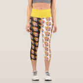 スコビレックの火の頭高い腰ヨガカプリス カプリレギンス (正面)