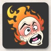 スコビレック型消防ヘッド懸命プラスチックコースター コースター (正面)