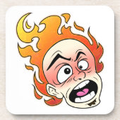 スコビレック型消防ヘッド懸命プラスチックコースター コースター (正面)