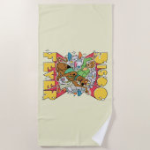 スコビーとシャギーとディスコ熱 ビーチタオル (正面)