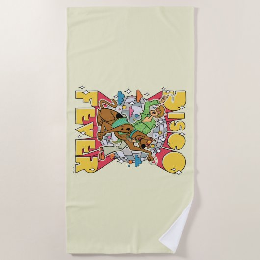 スコビーとシャギーとディスコ熱 ビーチタオル (正面)