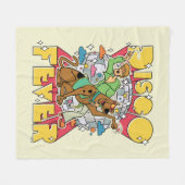 スコビーとシャギーとディスコ熱 フリースブランケット (正面(横))