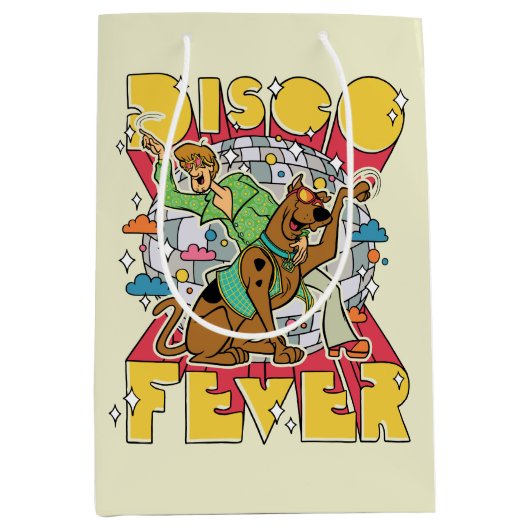 スコビーとシャギーとディスコ熱 ミディアムペーパーバッグ (正面)