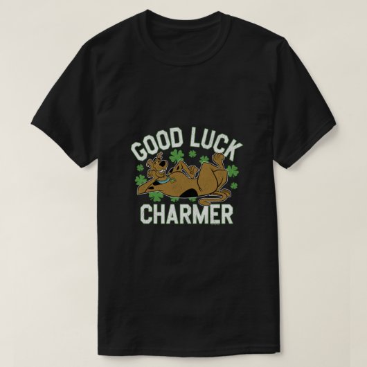 スコビードゥーSt patricks dayグッドラックチャーマーロングS Tシャツ (デザイン正面)