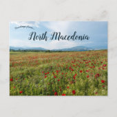 スコピエ北マケドニアポストカードのポピー ポストカード (正面)