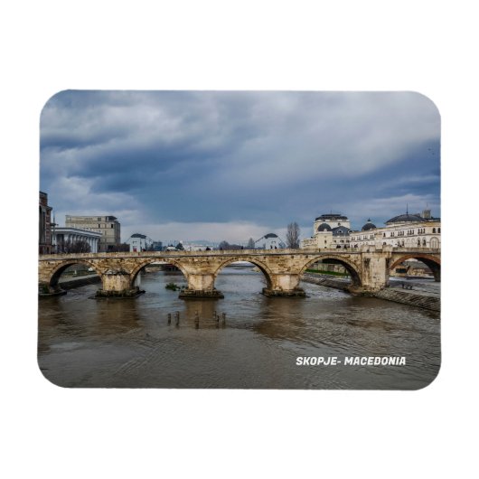 スコピエ – マケドニアマグネット マグネット (横)