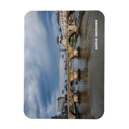 スコピエ – マケドニアマグネット マグネット (縦)