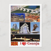 スコピエ – マケドニア – 私は愛 –  ポストカード (正面)