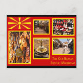 スコピエ，北マケドニア旧バザール ポストカード (正面)