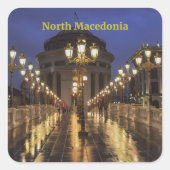 スコピエ、北マケドニア スクエアシール (正面)