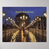 スコピエ、北マケドニア ポスター (正面)