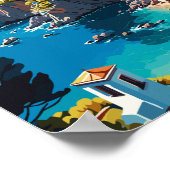 スコペロスギリシャトラベルアートヴィンテージイラストレーション ポスター (角)