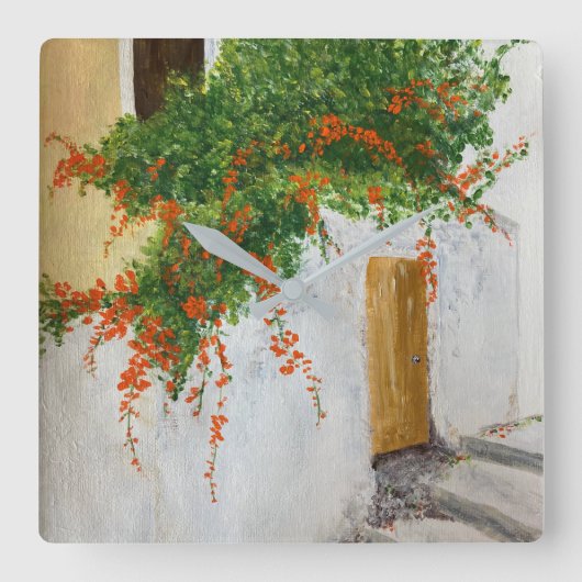 スコペロス6月 スクエア壁時計 (正面)