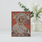 スコポワティス正統派キリスト教像ヴァージン ポストカード (スタンド正面)