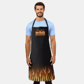 スコラパーソナライズされたチンBBQグリルマスターバーベーク エプロン (着用した状態)