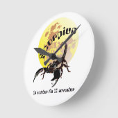 スコルピアン24 10月フィン22 11月Uhr ラウンド壁時計 (傾斜)