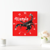 スコルピオンウアー スクエア壁時計 (ホーム)