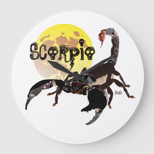 スコルピオンウア ラージ壁時計 (正面)