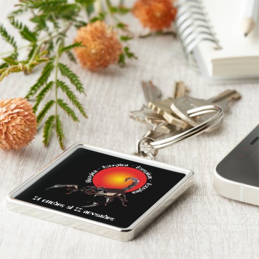 スコルピオン24オットブルアル22ノヴェルポルタチアヴィ キーホルダー (側面)