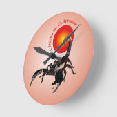 スコルピオン-スタンゼイチェンウア ラウンド壁時計 (傾斜)