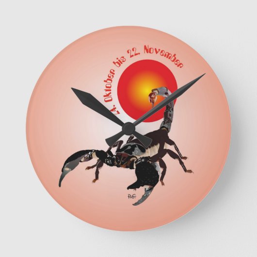 スコルピオン-スタンゼイチェンウア ラウンド壁時計 (正面)