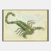 スコルピオ、ヴィンテージ星座ウラニアの鏡 ラッピングペーパーシート (正面2)