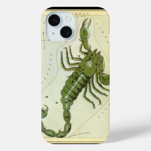 スコルピオ、ヴィンテージ星座ウラニアの鏡 Case-Mate iPhoneケース (裏面)