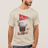 スコレッタ「ボストン野球！」 長袖ラグラン Tシャツ (正面)