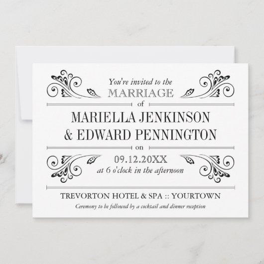 スコンエレガントス結婚式招待状 招待状 (正面)