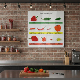 スコヴィル熱単位チャート – スパイシーペッパー・ガイド ポスター