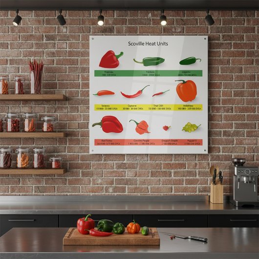 スコヴィル熱単位チャート – スパイシーペッパー・ガイド ポスター