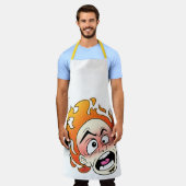 スコヴィレリックな火頭オールオーバープリントエプロン エプロン (着用した状態)