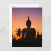 スコータイ、ワット・マハト・アット・サンセット ポストカード (正面/裏面)