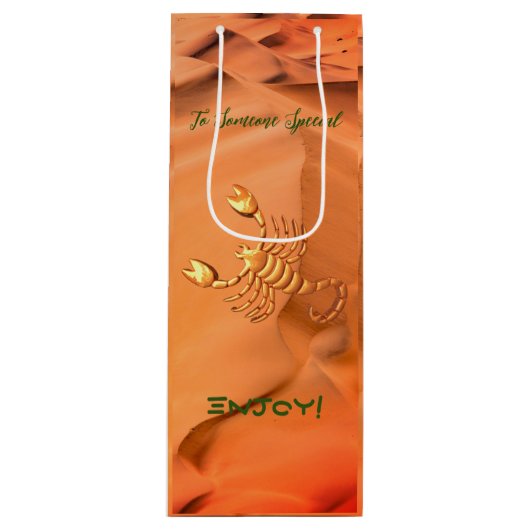 スコーピア誕生日おもしろい- ワインギフトバッグ (正面)