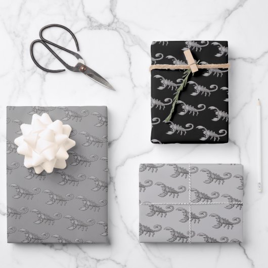 スコーピオンのアイコン ラッピングペーパーシート (正面)