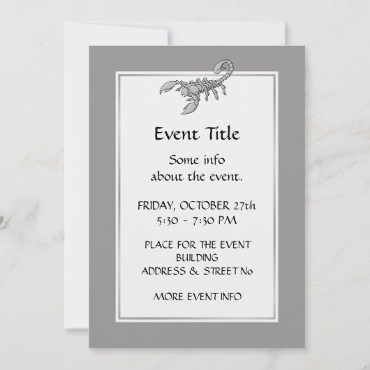 スコーピオンのアイコン 招待状 (裏面)