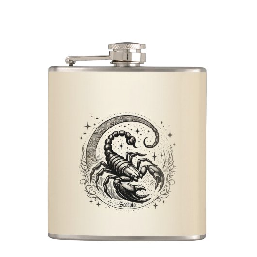 スコーピオンクレセントムーンアストロロジー〔占星術の〕十二宮図蠍座 フラスク (正面)