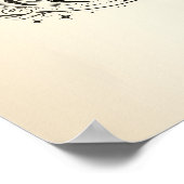 スコーピオンクレセントムーンアストロロジー〔占星術の〕十二宮図蠍座 ポスター (角)