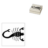 スコーピオンシルエットアートスタンプ ラバースタンプ (押印)