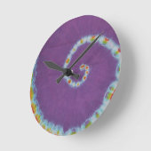 スコーピオンテール絞り染め ラウンド壁時計 (傾斜)