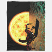 スコーピオンロボット フリースブランケット (正面)