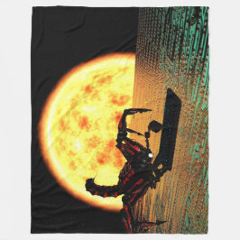 スコーピオンロボット フリースブランケット