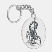 スコーピオン、3DイラストレーションTシャツトラッカーハットお尻 キーホルダー (正面左)