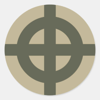 スコープキャップステッカー、ケルト十字、スタイル1 ラウンドシール