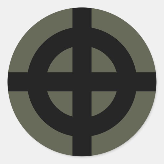 スコープキャップステッカー、ケルト十字、スタイル2 ラウンドシール (正面)