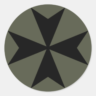 スコープキャップステッカー、マルチーズクロス – スタイル2 ラウンドシール